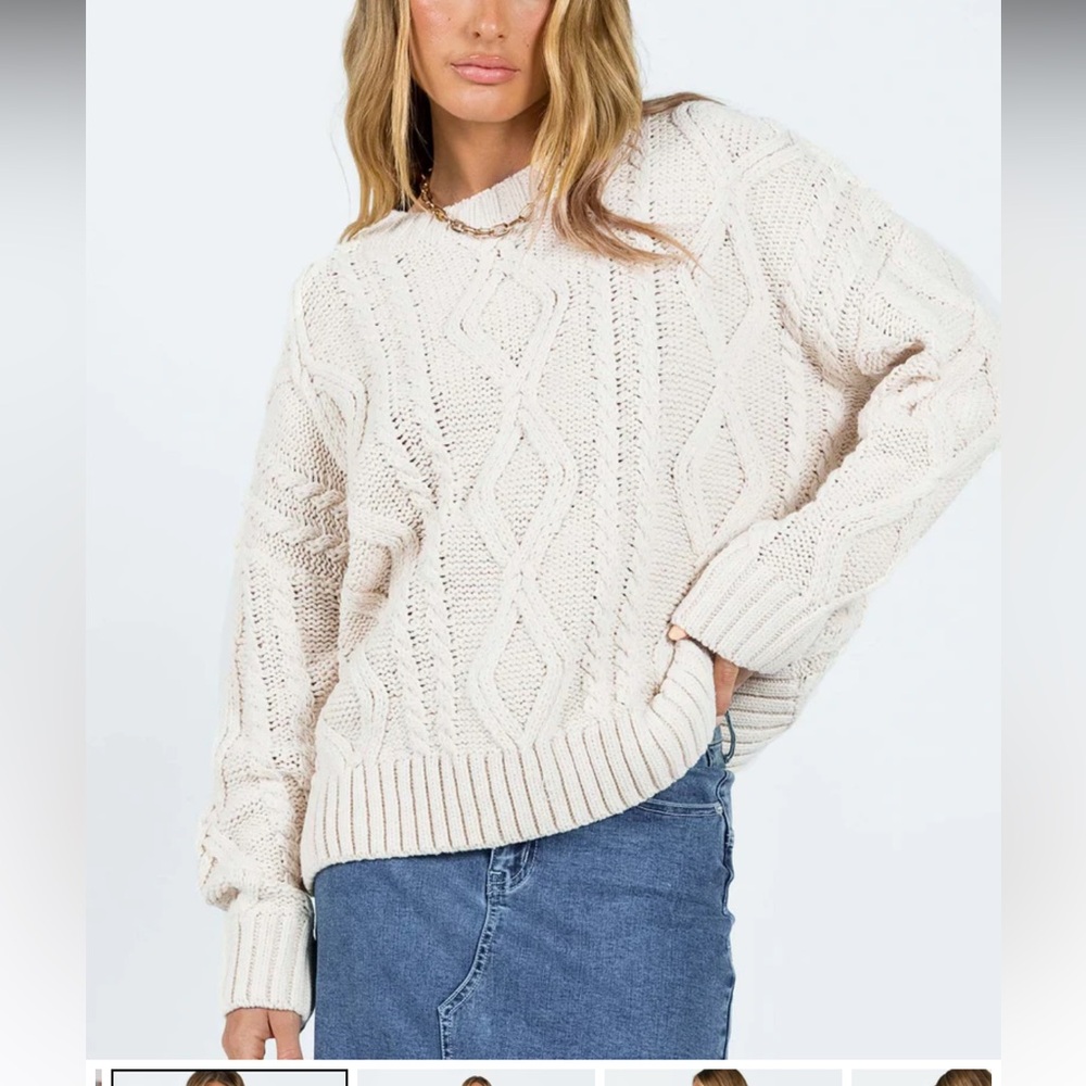 COPY - Princess Polly ANAYA OVERSIZED SWEATER BEIGE